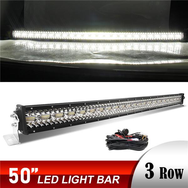 ライトバー ランドクルーザー 100系 ワークライト ランクル 超高輝度 3層 LED 50インチ ...