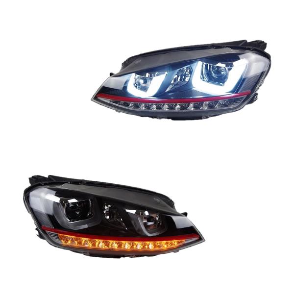 ゴルフ7 GOLF7 5G 前期 LED ヘッドライト 左右 ヘッドランプ シーケンシャルウィンカー...