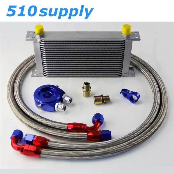 オイルクーラー BNR32 BCNR33 BNR34 19段 汎用 type1 ブルー スカイライン...