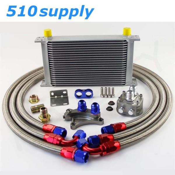 オイルクーラー S13 S14 S15 シルビア KRPS13 180SX 22段 専用 シルバー ...