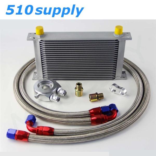 オイルクーラー BNR32 BCNR33 BNR34 22段 汎用 type1 シルバー スカイライ...