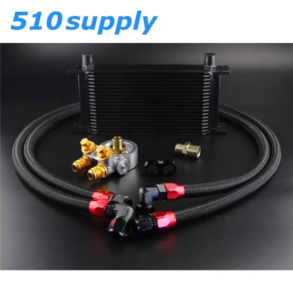 オイルクーラー BNR32 BCNR33 BNR34 19段 汎用 type3 ブラック スカイライ...