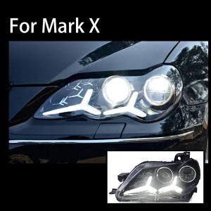 120系 マークX GRX120 HIDヘッドライト 左右セット クローム