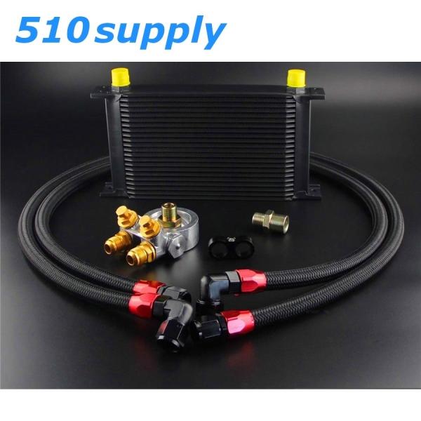 オイルクーラー BNR32 BCNR33 BNR34 22段 汎用 type3 ブラック スカイライ...