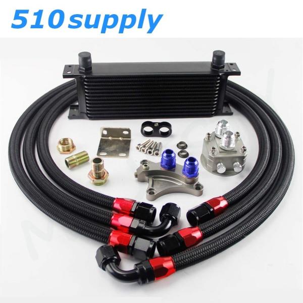 オイルクーラー S13 S14 S15 シルビア KRPS13 180SX 13段 専用 ブラック ...