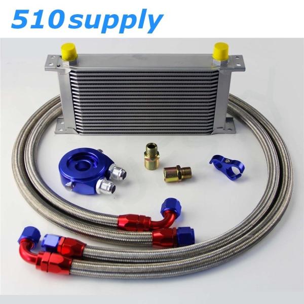 オイルクーラー BNR32 BCNR33 BNR34 19段 汎用 type1 ブルー スカイライン...