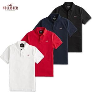 ホリスター メンズ ポロシャツ Hollister メンズ 半袖 ワンポイントポロシャツ h1070　ホワイト　ブラック　ネイビー　レッド 爆買