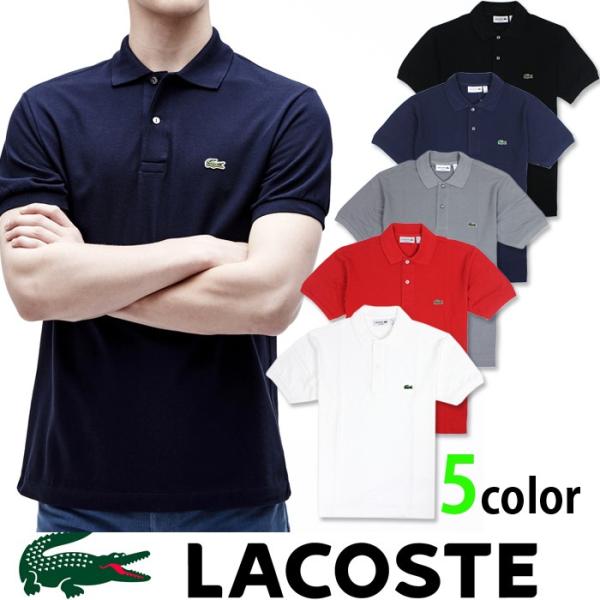 ラコステ LACOSTE メンズ 半袖 ポロシャツ la14 ホワイト ブラック グレー ネイビー ...