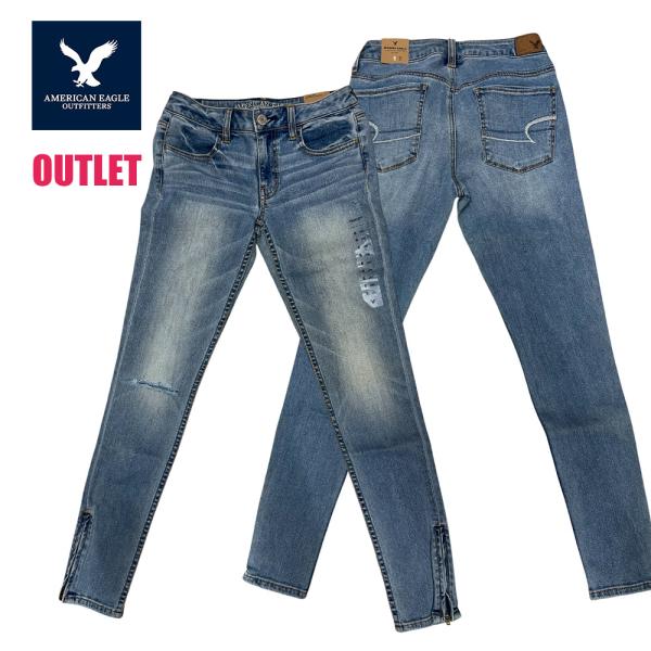 訳あり OUTLET　アメリカンイーグル AmericanEagle レディース 9インチ ジーンズ...