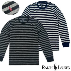 Polo Ralph Lauren　ポロラルフローレン　メンズ 　ボーダーサーマル ロングTシャツ　r534｜5445