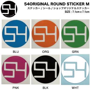 54TIDE 54ORIGINAL ROUND STICKER M オリジナル カッティングステッカー ロゴ シール スケートボード ストリート スノーボード 正規品｜54tide