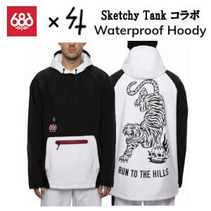 シックスエイトシックス 686 MENS Waterproof Hoody Sketchy Tank メンズ ウォータープルーフ フーディー スケッチータンクコラボ｜54tide