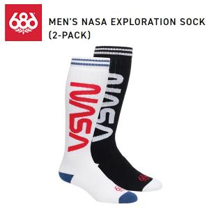 シックスエイトシックス 686 MEN'S NASA EXPLORATION SOCK (2-PACK) メンズ ソックス ナサ コラボ 2Pパック スノーボード S/M、L/XL｜54tide