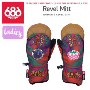 シックスエイトシックス 686 Woman's Revel Mitt ウーマンズ ミット スノーグローブ ミトン スノーボード S/M/L Grateful Dead｜54tide