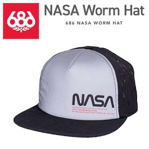 686 NASA Worm Hat メンズ ナサ ハット コラボ スナップバック キャップ スノーボード ONE SIZE Silver Metallic｜54tide