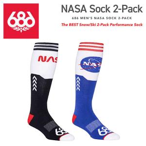 686 シックスエイトシックス MEN'S NASA Sock 2-Pack メンズ ナサソックス スノーボード S/M L/XL｜54tide