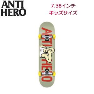 アンタイヒーロー ANTI HERO 7.38インチ スケートボード キッズ ジュニア コンプリートデッキ スケボー 板 アンチヒーロー FACE MINI｜54tide