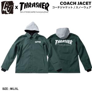 ダブルエー AA HARD WEAR COACH JACKET THRASHER スノーウェア コーチジャケット アウター トップス スノーボード スキー アウトドア キャンプ M/L/XL 正規品｜54tide