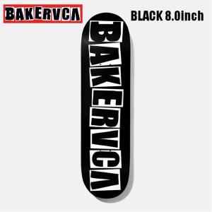 BAKER　ベイカー×ルーカー RVCAコラボ デッキ BRAND LOGO BLACK/WHITE ブランドロゴ スケートボード デッキ 板 7層 ブラック/ホワイト 8.0インチ｜54tide