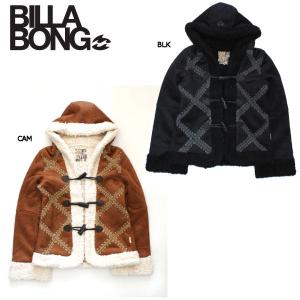 ダッフルコート レディース ビラボン BILLABONG フェイクムートン フードボア ショートコート｜54tide