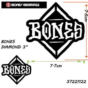 ボーンズ  BONES DIAMOND 3 STICKER ダイヤモンド ロゴ ステッカー 約7.5cmX7.7cm スケートボード  SK8 【正規品】｜54tide