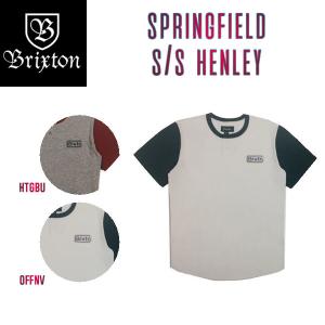 BRIXTON ブリクストン SPRINGFIELD S/S HENLEY メンズ半袖Tシャツ クルーネック ショートスリーブ ヘンリーシャツ 半袖｜54tide