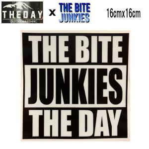 ザ デイ THE DAY コラボ ステッカー シール アウトドア フィッシング 魚釣り バス 約16cmx16cm THE BITE JUNKIES｜54tide