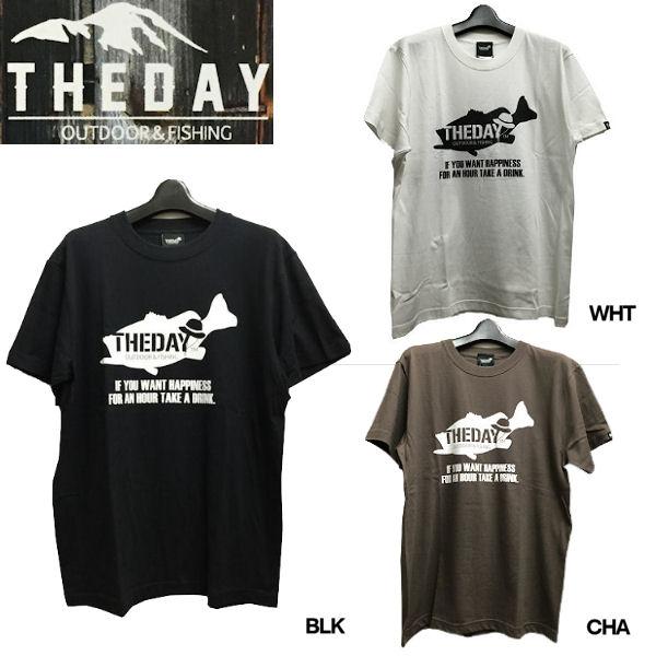 ザ デイ THE DAY BigBass メンズ Tシャツ アウトドア フィッシングトップス 魚釣り...