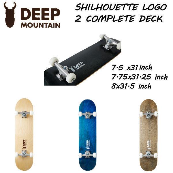 DEEP MOUNTAIN シルエットロゴ 2 スケートボード コンプリート セット  初心者 おす...