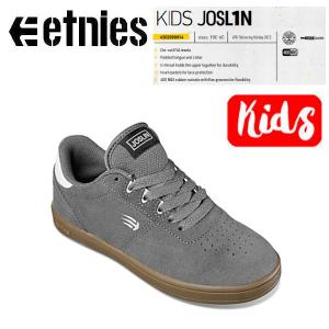 エトニーズ etnies JOSLIN KIDS キッズ ジョスリン スケートシューズ ミシュラン スケシュー 靴 スニーカー スケートボード 耐久性 子供 グレー/ガム｜54tide