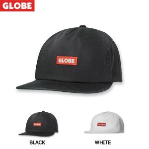 グローブ GLOBE メンズ キャップ スナップバック 帽子 スケートボード BLACK・WHITE Bar Cap｜54tide