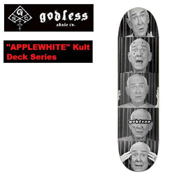 ゴッドレス godless APPLEWHITE Kult Deck Series スケートボード ...