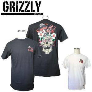 グリズリー GRIZZLY SKULL SHROOMS T-SHIRT メンズ スカル TEE Tシャツ 半袖 スケートボード sk8 skateboard｜54tide