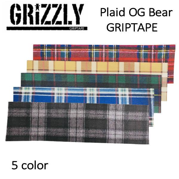 グリズリー GRIZZLY Plaid OG Bear GRIPTAPE デッキテープ スケートボー...
