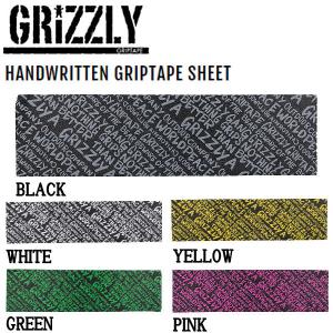 グリズリー GRIZZLY HANDWRITTEN GRIPTAPE SHEET グリップテープ デッキテープ スケートボード SKATEBOARD Griptape 正規品｜54tide