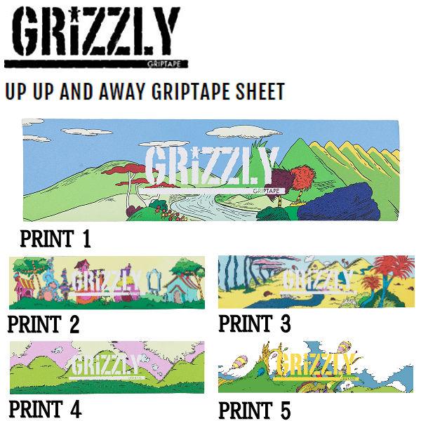 グリズリー GRIZZLY UP UP AND AWAY GRIPTAPE SHEET グリップテー...
