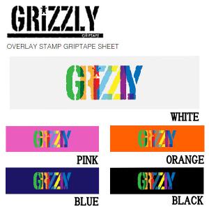 グリズリー GRIZZLY OVERLAY STAMP GRIPTAPE SHEET グリップテープ デッキテープ スケートボード SKATEBOARD Griptape 正規品｜54tide