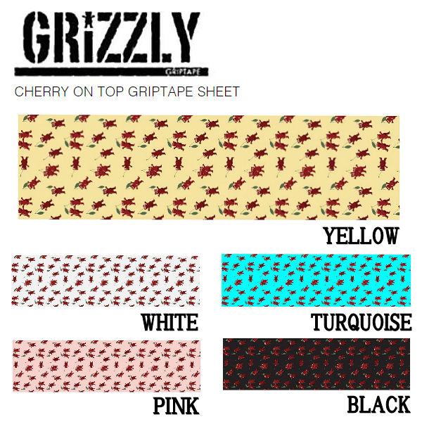 グリズリー GRIZZLY CHERRY ON TOP GRIPTAPE SHEET グリップテープ...