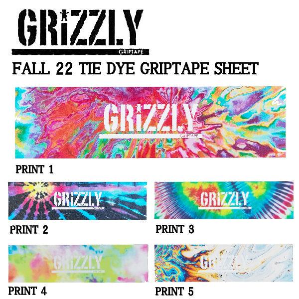 グリズリー GRIZZLY FALL 22 TIE DYE GRIPTAPE SHEET  グリップ...