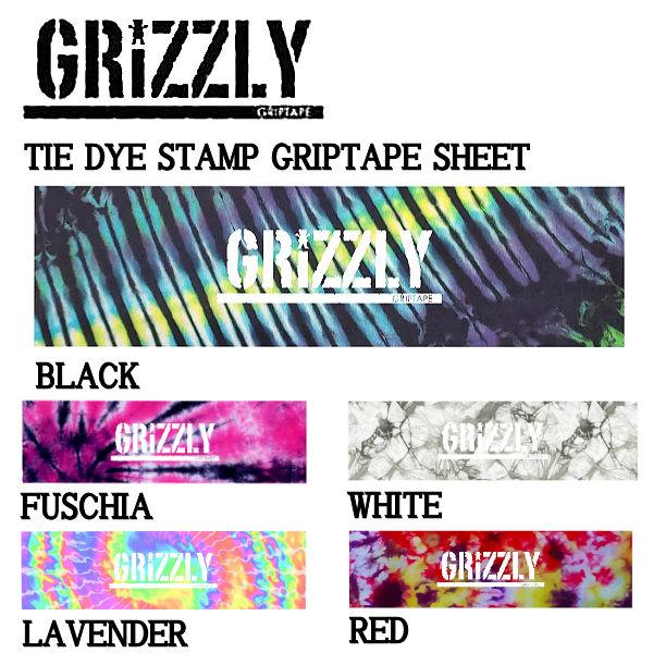 グリズリー GRIZZLY TIE DYE STAMP GRIPTAPE SHEET グリップテープ...