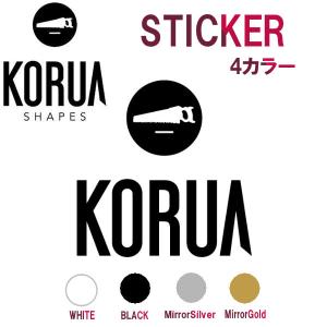 KORUA SHAPES コルアシェイプス STICKER ステッカー カッティングステッカー  シール 4カラーブラック ホワイト シルバー ゴールド｜54tide