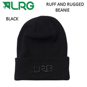 エルアールジー LRG RUFF AND RUGGED BEANIE BLACK ユニセックス  ニット帽子  スケートボード アウトドア キャンプ｜54tide