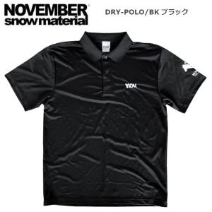 NOVEMBER ノーベンバー DRY-POLO/BK ブラック 半袖 ポロシャツ ティーシャツ DRY T-Shirts TEE トップス スノーボード スノボー S-XL BK｜54tide