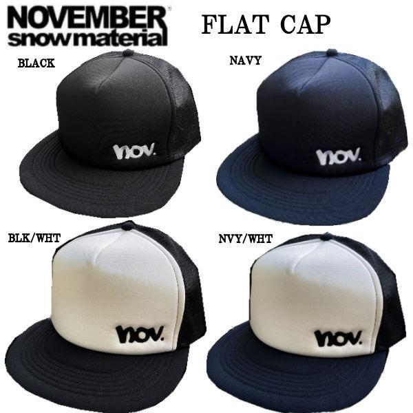 NOVEMBER ノーベンバー FLAT CAP フラットキャプ メッシュキャップ 帽子 スキー ス...