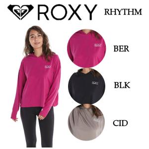 ロキシー ROXY RHYTHM レディース プルオーバーパーカー 薄手 トップス クロップド ショート ミニ バックスリット 速乾 汗 ジム 運動 アウトドア S/M/L 正規品｜54tide