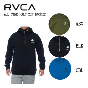 ルーカ 2021秋冬 RVCA メンズ  ALL TIME HALF ZIP HOODIE パーカー メンズ フーディー プルオーバー サーフィン スケートボード【正規品】｜54tide