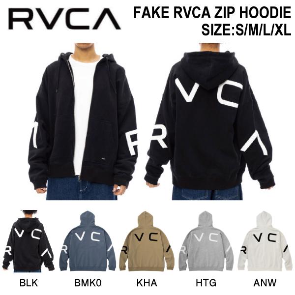 ルーカ RVCA メンズ FAKE RVCA ZIP HOODIE ジップアップパーカー ロゴ 長袖...