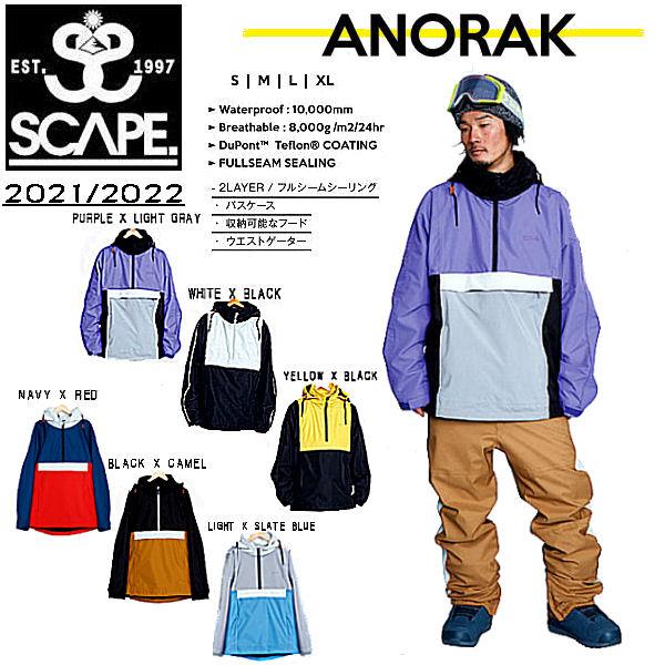 エスケープ SCAPE ANORAK JACKET メンズ スノージャケット アウター スノーウェア...