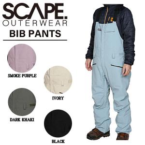 エスケープ SCAPE BIB PANTS メンズ レディース ビブパンツ スノーパンツ 耐水 防水 スノーウェア スノーボード 正規品