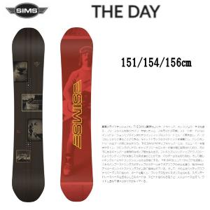 SIMS SNOWBOARDS シムス 2021-2022 THE DAY フリースタイル ダブルキャンバー メンズスノーボード 板 151/154/156cm 正規品｜54tide